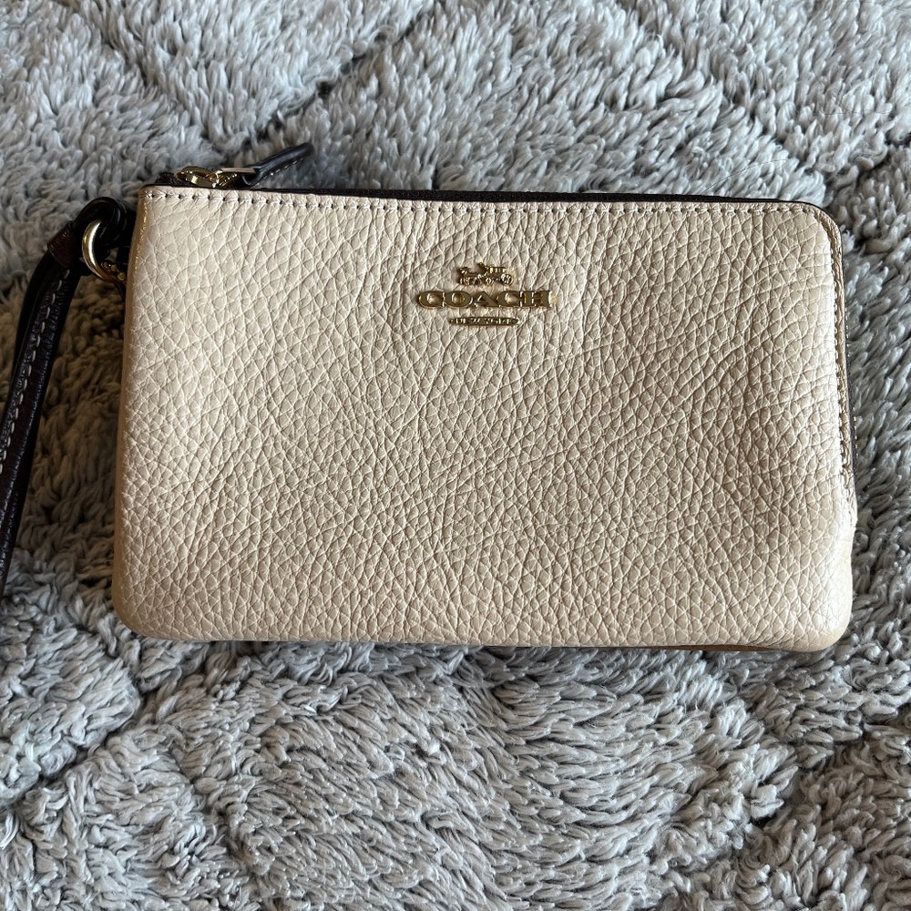 Coach double zip wallet